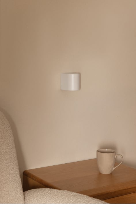 Pevot aluminum wall light - White