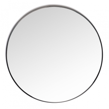 Round Metal Wall Mirror (ø60.5 Cm) Gon Black - Sklum