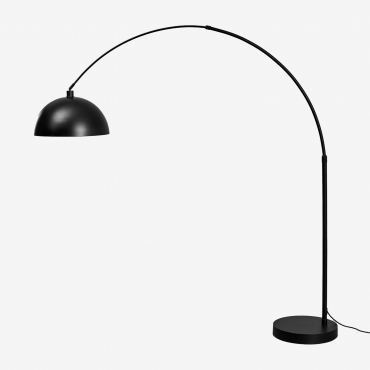 Diala Iron Floor Lamp Black & ↑210 Cm - Sklum