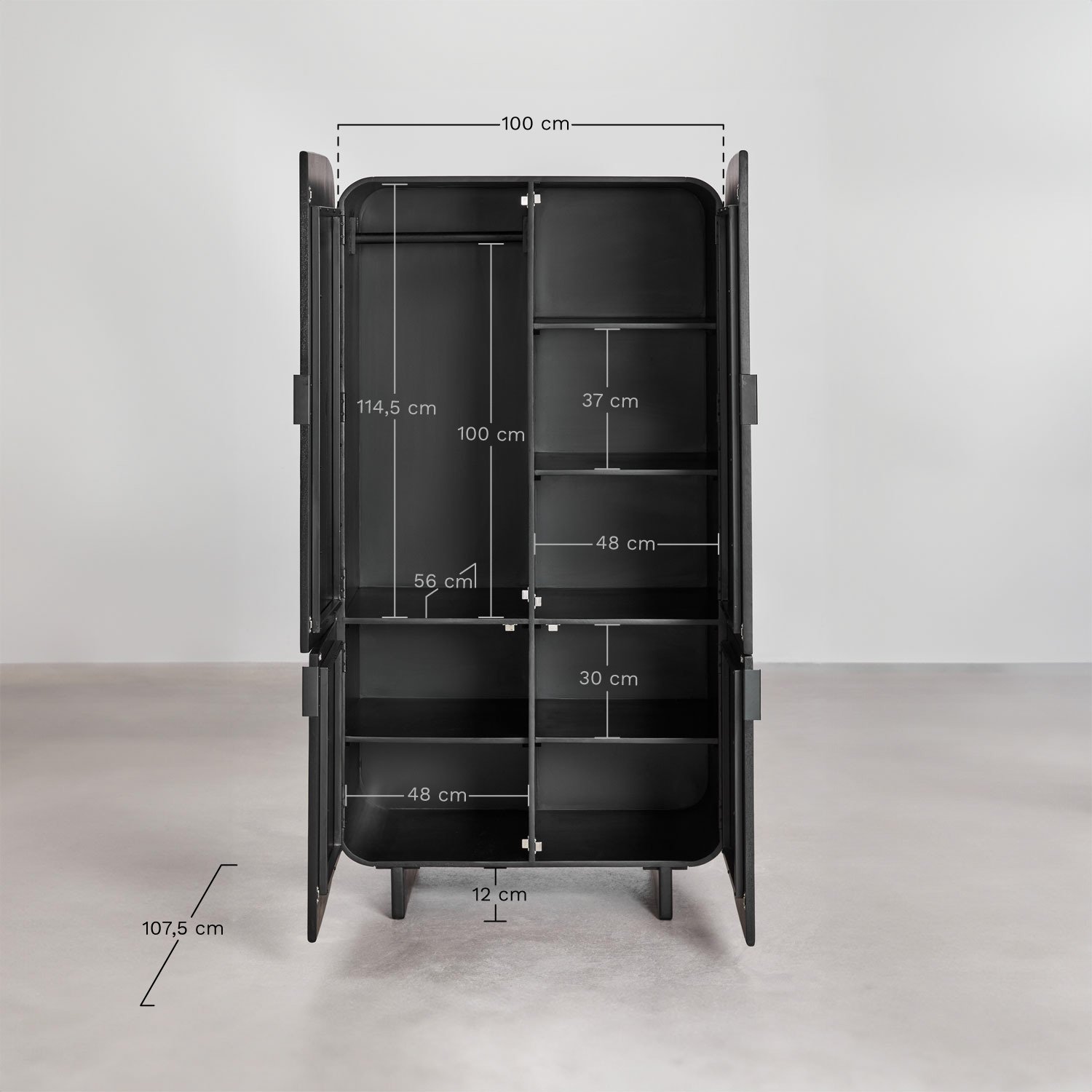 Agathe mango wood wardrobe, MEASURES