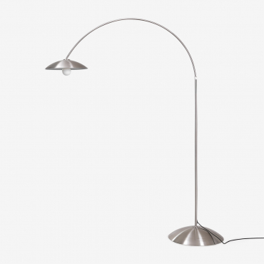 Lomira Iron Floor Lamp Grey Brass - Sklum