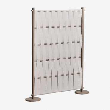 Pack Of 2 Tunas Screens In Aluminum And Rope Beige Cream & 105 X 150 Cm - Sklum