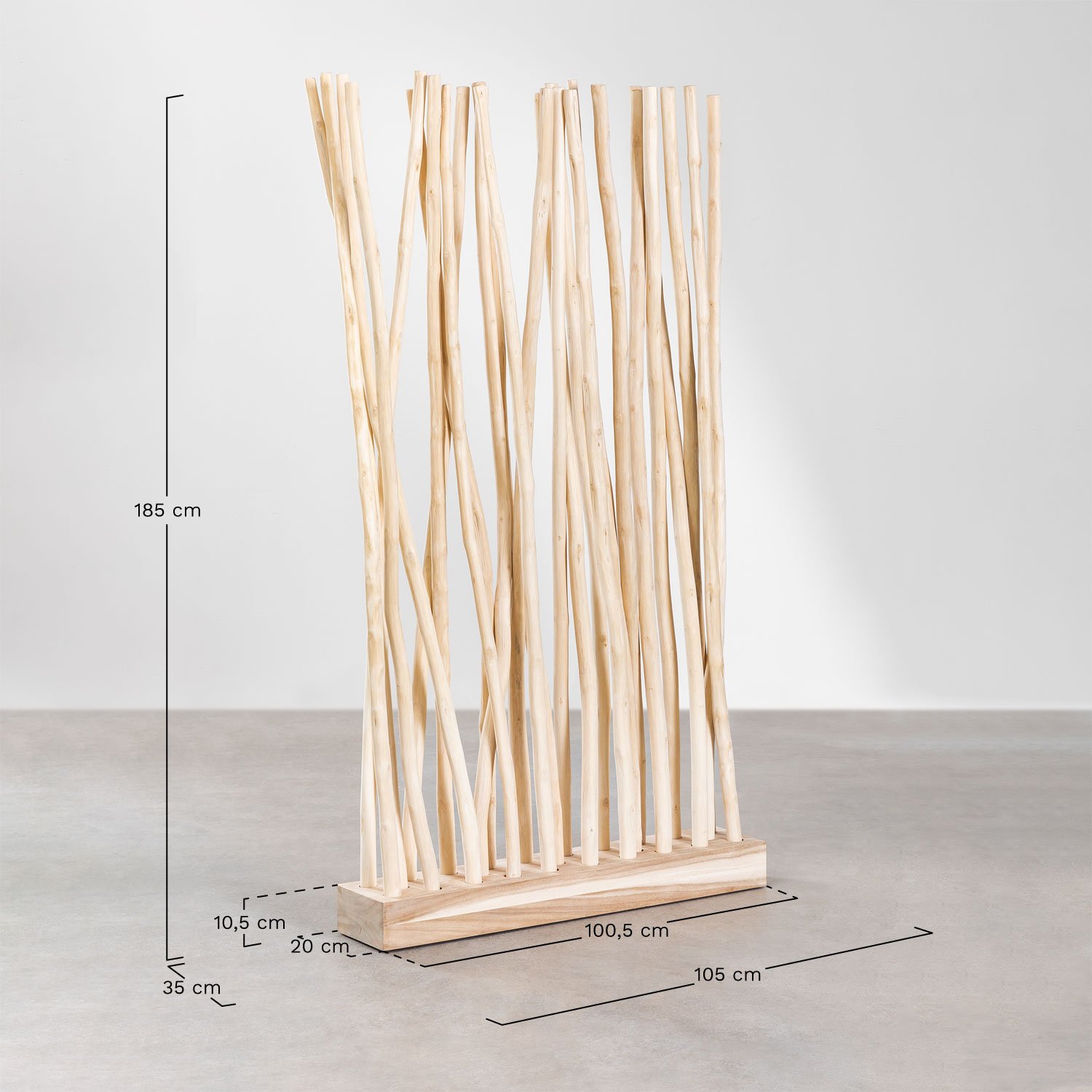 [*] Narel teak wood screen, MEASURES