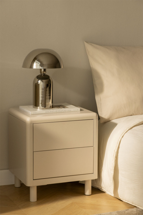 Rectangular bedside table 45x40 cm in Michigan steel