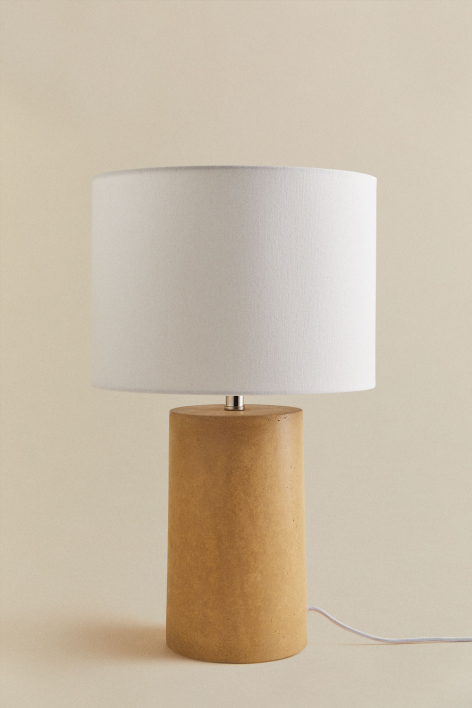 Dianta linen and fiberglass table lamp