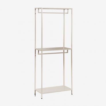 Janine Open Steel Wardrobe Tapioca Beige - Sklum