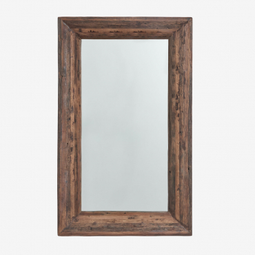Rectangular Wall Mirror In Recycled Wood Juvira 90 X 150 Cm - Sklum