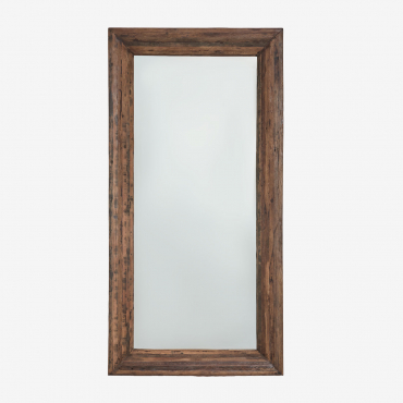 Juvira Rectangular Wall Mirror In Recycled Wood 110 X 220 Cm - Sklum