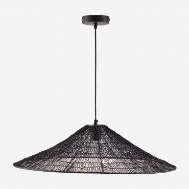 Benilde Ø65 Cm Iron Ceiling Lamp Black - Sklum