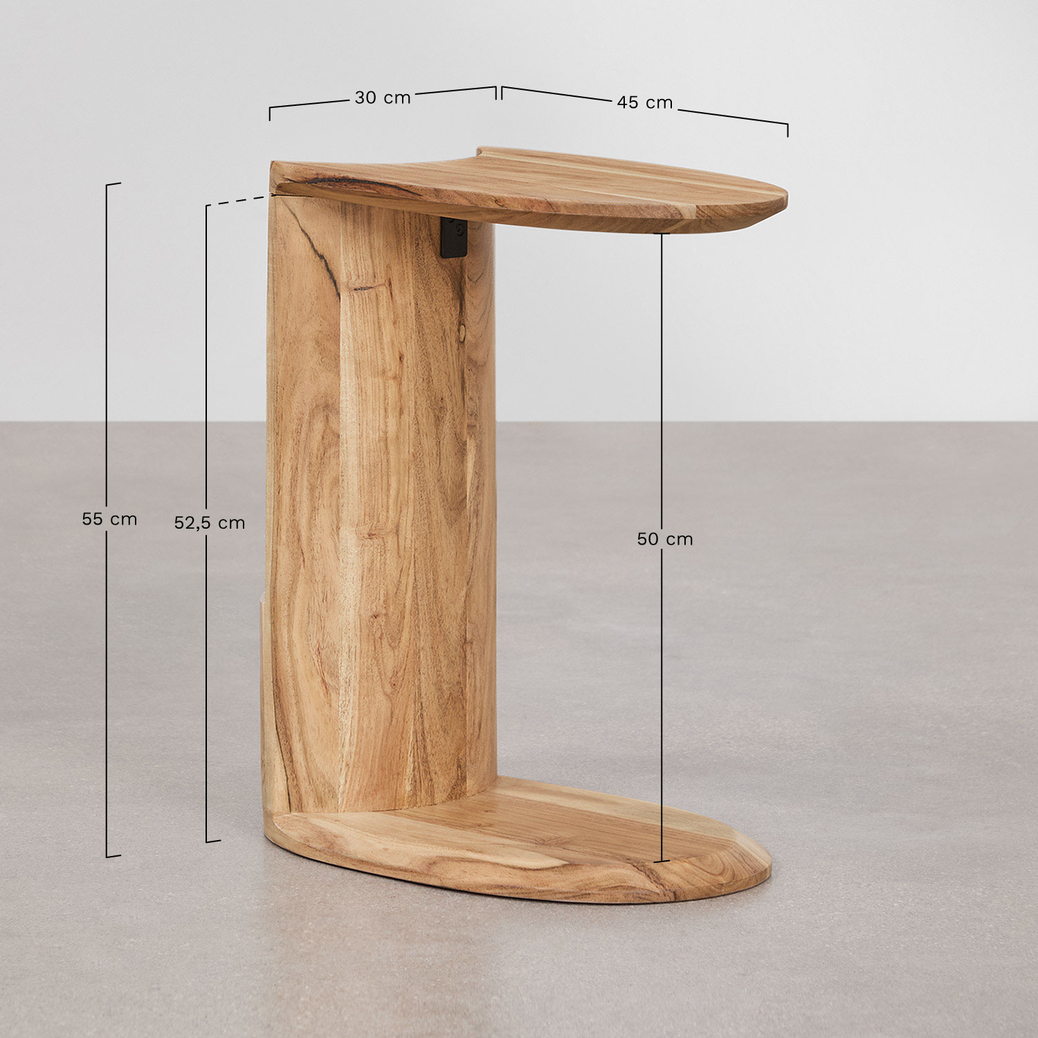 Kenoly wood bedside table 45x30 cm, MEASURES