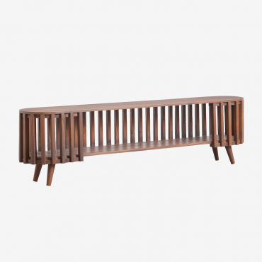 Dragor Acacia Wood Tv Cabinet Dark Acacia Brown - Sklum