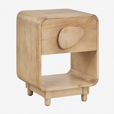 Joel Mango And Acacia Wood Bedside Table Mango Wood - Sklum