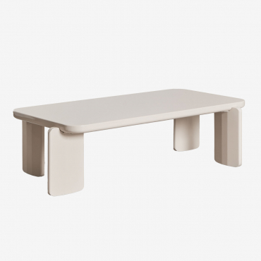 Rectangular Coffee Table 120x60 Cm In Geneva Mdf Tapioca Beige - Sklum