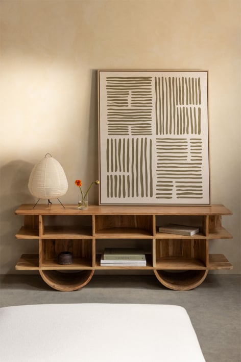 Flin wooden shelving unit - Rustic Acacia Brown