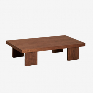 Rectangular Center Table 100x60 Cm In Mdf Bernay Brown Chestnut - Sklum