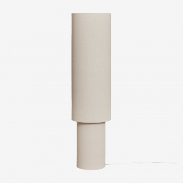 Gioura Linen And Iron Floor Lamp Beige Nature & ↑125 Cm - Sklum