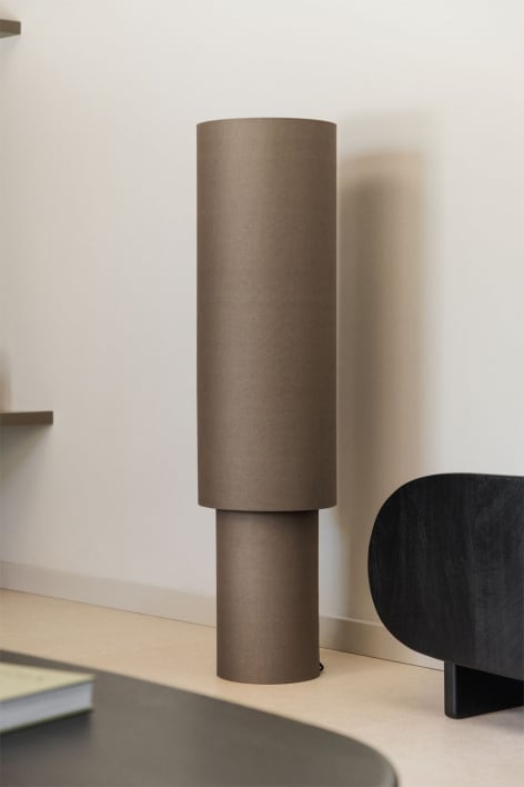 Gioura linen and iron floor lamp