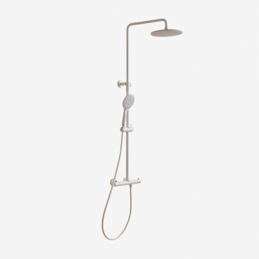 Orveta Thermostatic Brass Shower Column White - Sklum