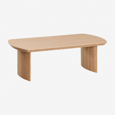 Rectangular Coffee Table 120x60 Cm In Mdf Tuareg Natural Wood - Sklum