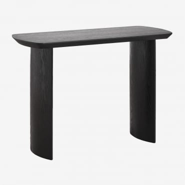 Console 110x40 Cm In Mdf Tuareg Plain Black - Sklum