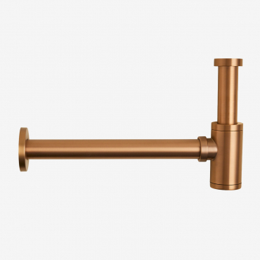 Bibur Stainless Steel Sink Siphon Yellow Rose Gold - Sklum