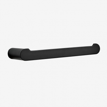 Wall Mounted Towel Rack With Bar ↔︎20cm For Bathroom In Stainless Steel Alameda Black - Sklum