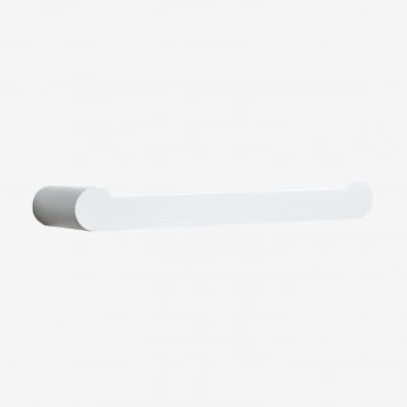 Wall Mounted Towel Rack With Bar ↔︎20cm For Bathroom In Stainless Steel Alameda White - Sklum