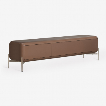 Tv Furniture 180x40 Cm In Mdf Alazne Camel Brown - Sklum