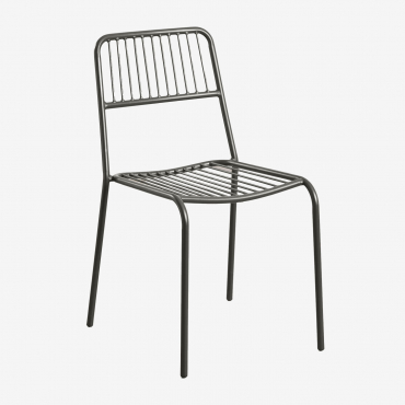 Elton Stackable Dining Chair Carbon Black - Sklum