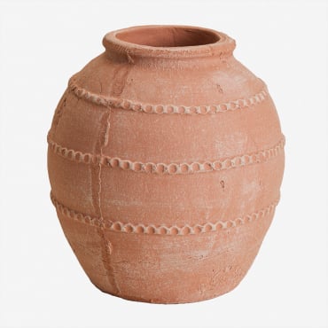 Terracotta Vase (↑25 Cm) Agnon Sienna Red - Sklum