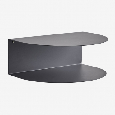 Pack Of 2 Floating Bedside Tables In Taifa Steel Grey Graphite - Sklum