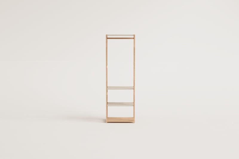 Deneb open wardrobe with bamboo shelves