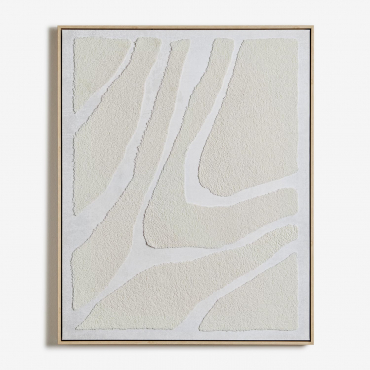 Decorative Painting 80x100 Cm With Gavina Textile Texture Light Sand Brown - Sklum