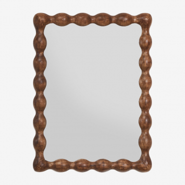 Rectangular Wall Mirror 60x80 Cm In Tessaia Mango Wood Mango Wood - Sklum