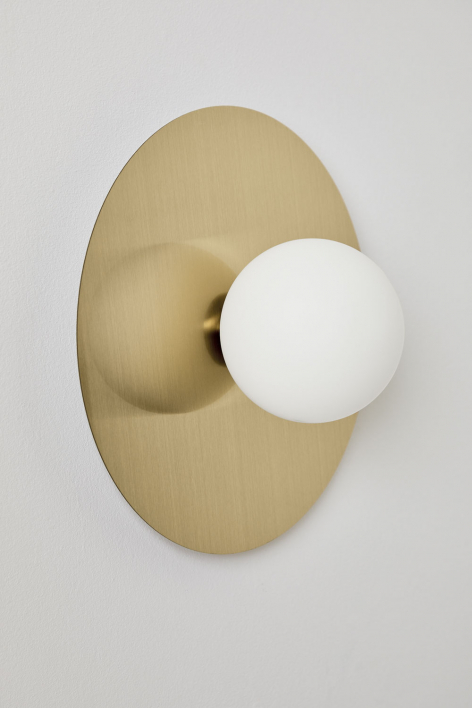 Anine iron and glass wall sconce - Golden