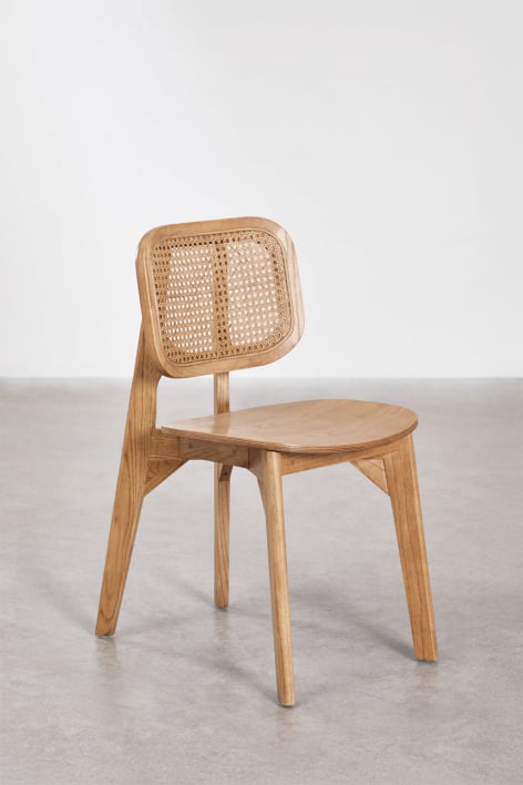 Pack of 2 Defne wooden dining chairs - Natural Wood