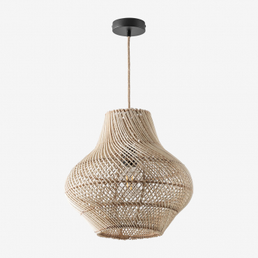 Magali Outdoor Ceiling Lamp Natural - Black & Ø40 Cm Magali - Sklum