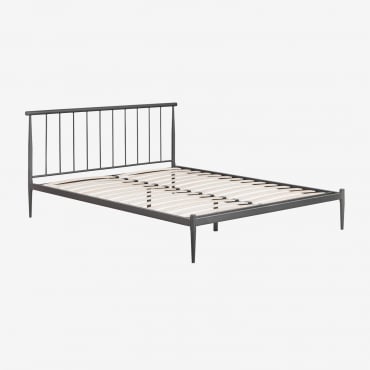 Amaia Iron Bed Grey Graphite & 160 X 200 Cm - Sklum