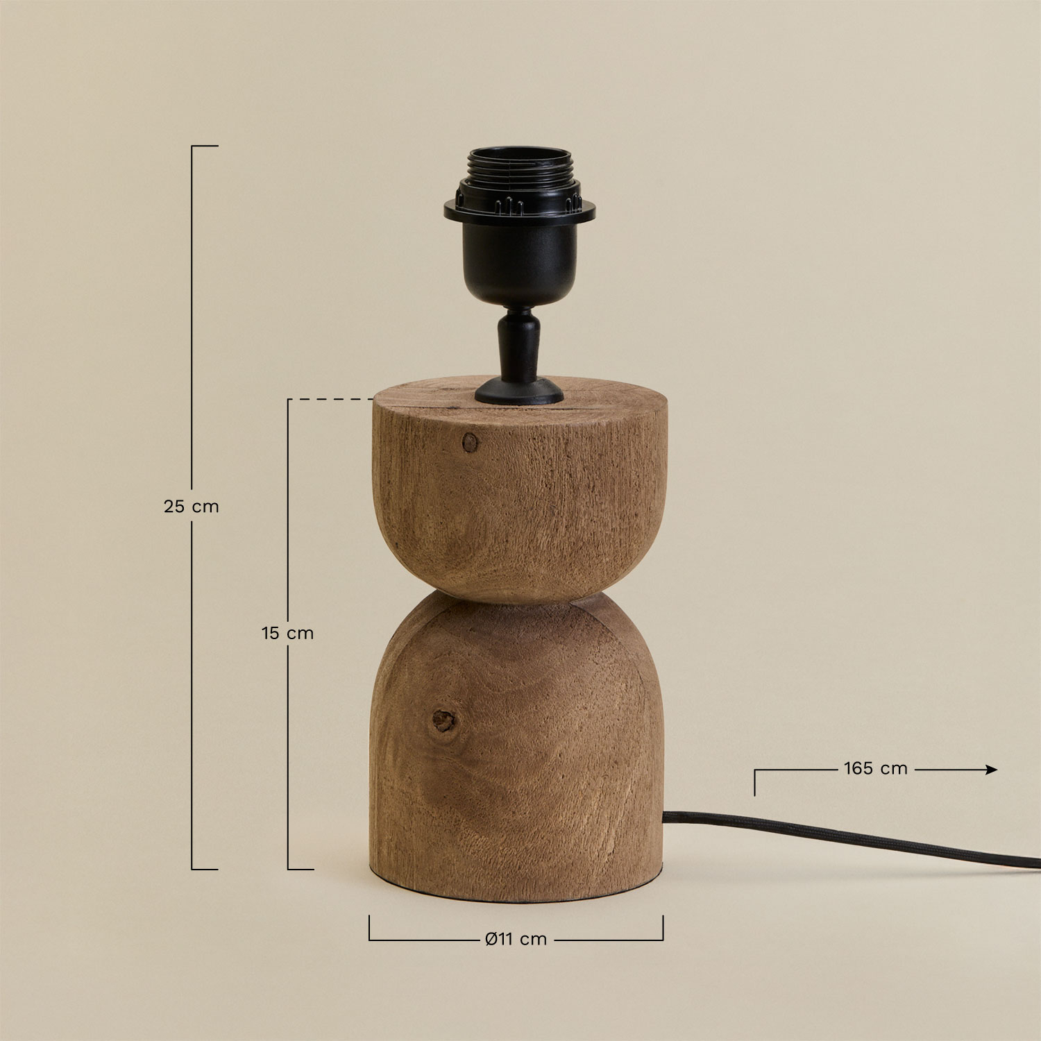 Diniz table lamp base, MEASURES