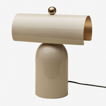 Table Lamp In Iron Mondeor Tapioca Beige - Sklum