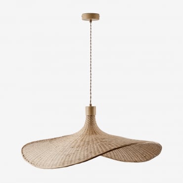 Chaifer Bamboo Ceiling Lamp Natural & 80 X 70 Cm & A - Sklum
