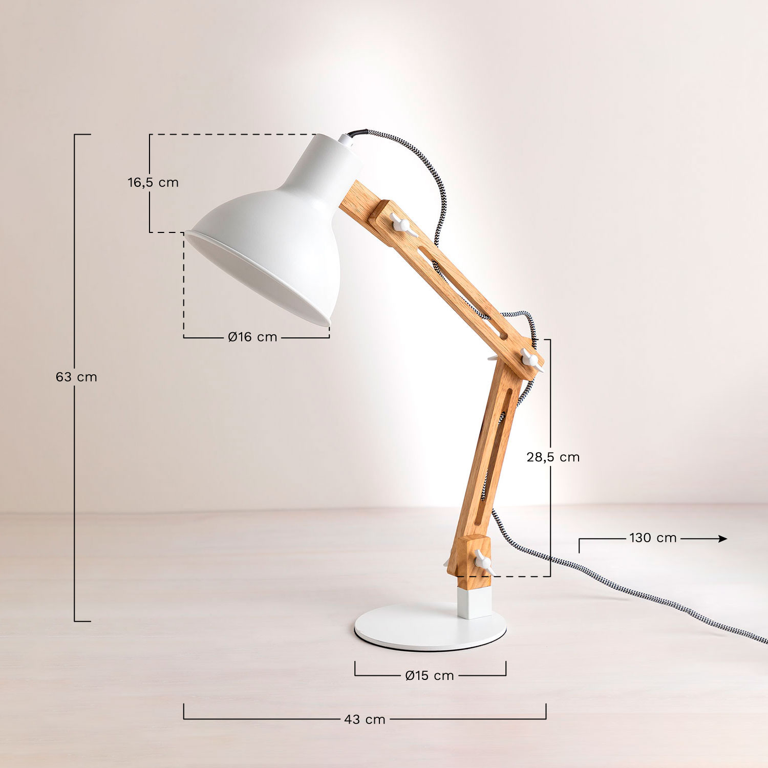 Table Lamp Deyan , MEASURES