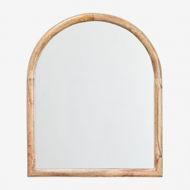 Wall Mirror 40x50 Cm In Patmos Mango Wood Dark Handle Wood - Sklum