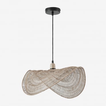 Garaine Iron Ceiling Lamp Beige Cream - Sklum