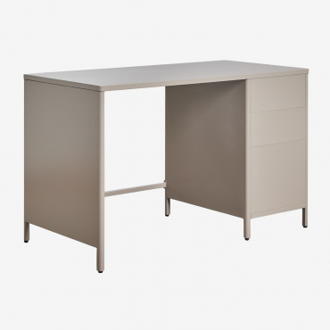 Michigan Steel Desk Brown Moka - Sklum