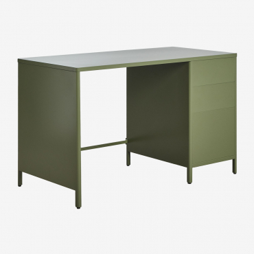 Michigan Steel Desk Deep Olive Green - Sklum