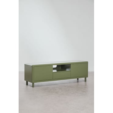 Michigan Steel Tv Stand Deep Olive Green & ↔︎ 150 Cm - Sklum