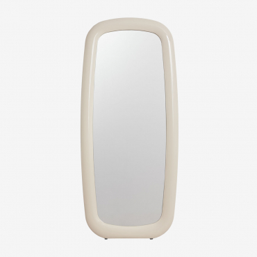 Heras Mdf Floor Mirror 80x180 Cm Tapioca Beige - Sklum