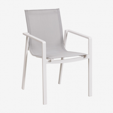 Eika Stackable Garden Chair Gardenia White - Sklum