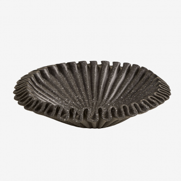 Decorative Resin Bowl Irente Grey Graphite & Ø30 Cm - Sklum